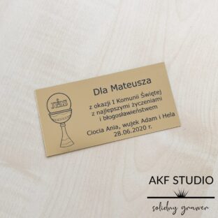 1 komunia swieta tabliczka grawerowana