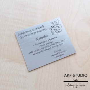 dedykacja na chrzest tabliczka