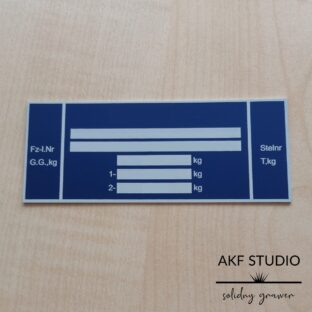 niebieskie aluminium anodowane grawer srebrny przykadowa tabliczka