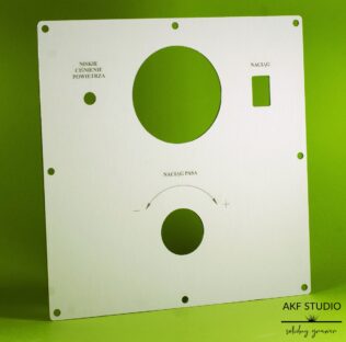 panel aluminiowy z laserowym grawerem