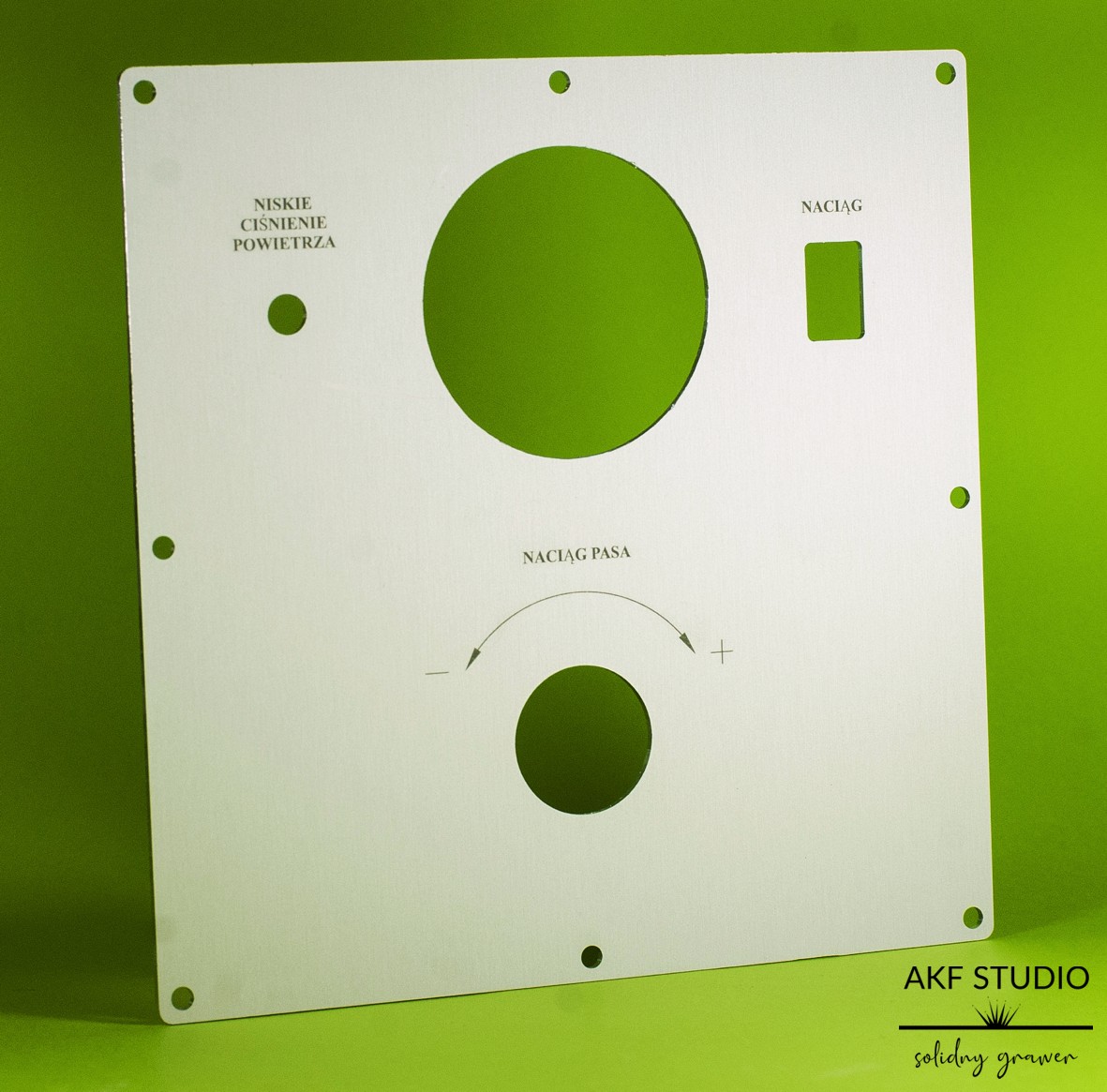 panel aluminiowy z laserowym grawerem