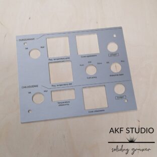 panel do maszyny aluminiowy z grawerem