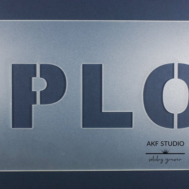 szablon napis do malowania pcv wycinany laserem