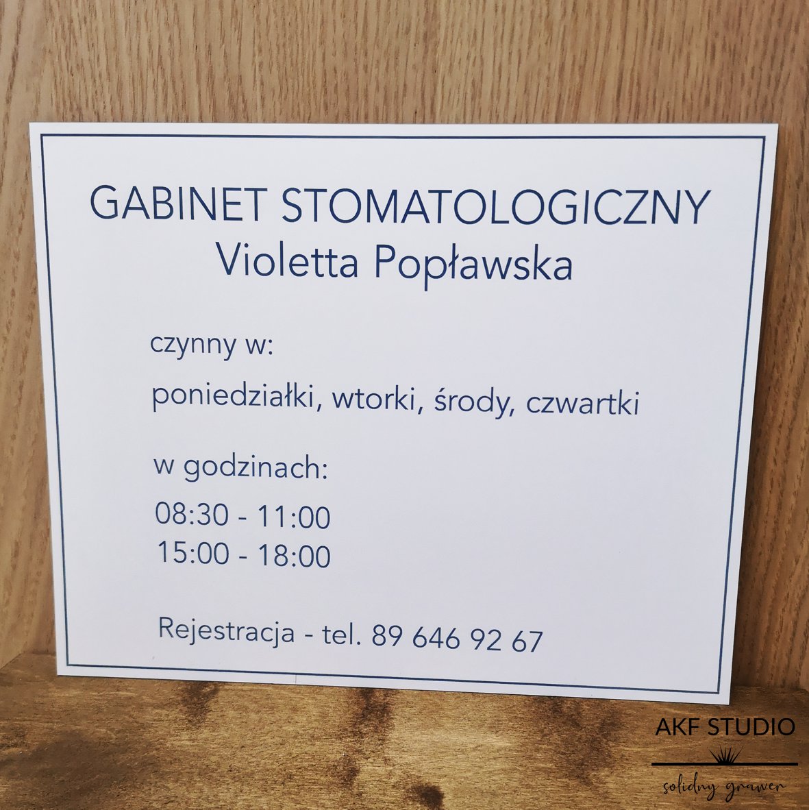 szyld gabinetu lekarskiego stomatologicznego