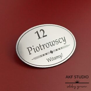 tabliczka grawerowana na drzwi laminat grawerski srebrny