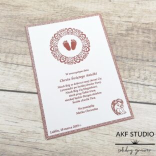 tabliczka na chrzciny grawerowana z dedykacja