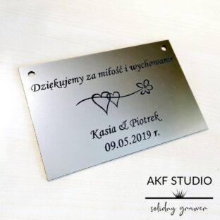 tabliczka podziekowanie dla rodziców