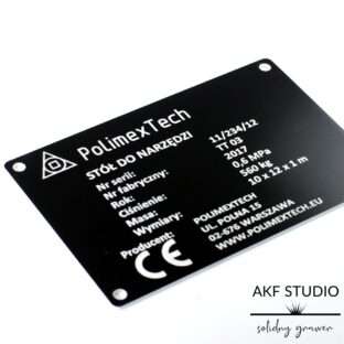 tabliczka znamionowa grawerowana plastikowa