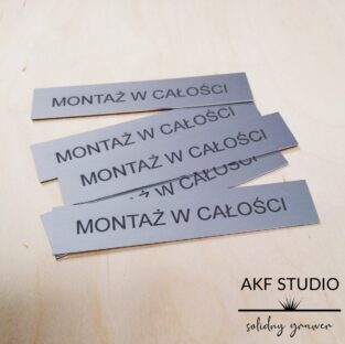 tabliczki aluminiowe z grawerem