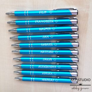 upominek dlugopis dla chlopca z grawerowanym imieniem niebieski