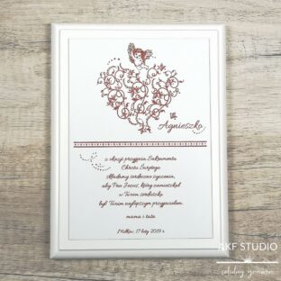 wzor tabliczki dla dziewczynki na chrzciny